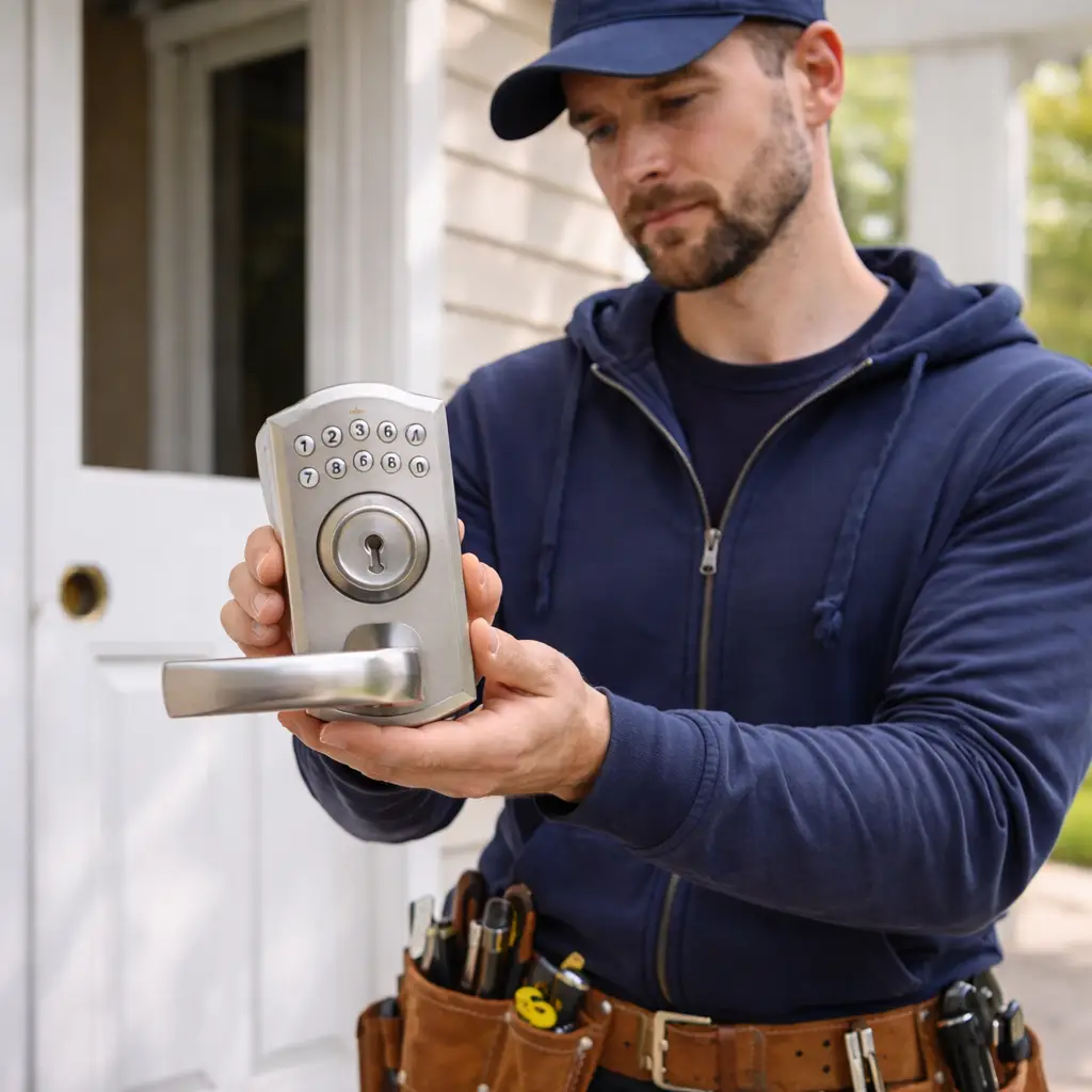 Slotenmaker vervangt cilinderslot in voordeur zonder schade